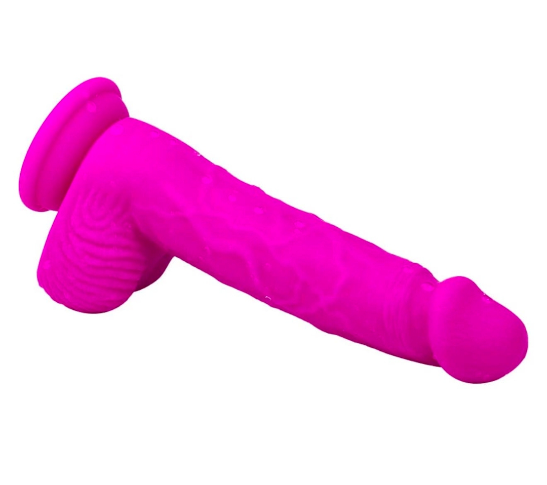 Pink purple Silicone dildo